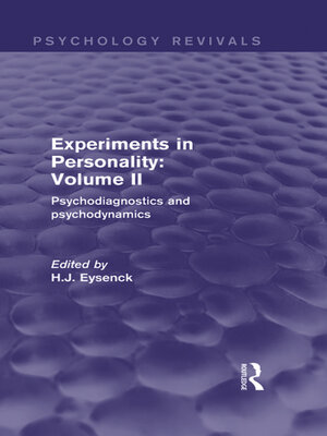 cover image of Experiments in Personality